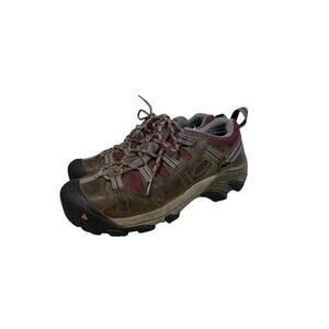 Keen Detroit Low Womens Steel Toe Hiking Sneaker Shoes Brown Purple 8.5
